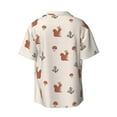 thumbnail image 4 of Goofa Cute Squirrel Printed Men's Casual Short-sleeved Shirt,Lightweight Breathable Button-down,Summer Casual men's top,Versatile Fashion shirt-, 4 of 7