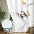 thumbnail image 4 of Xipuska Birds Shower Curtain - Water Repellent Fabric Shower Curtains Washable, Bird Vintage Watercolor Decorative Polyester Cloth Bathroom Curtains Modern Bath Decor 66"x72", 4 of 6