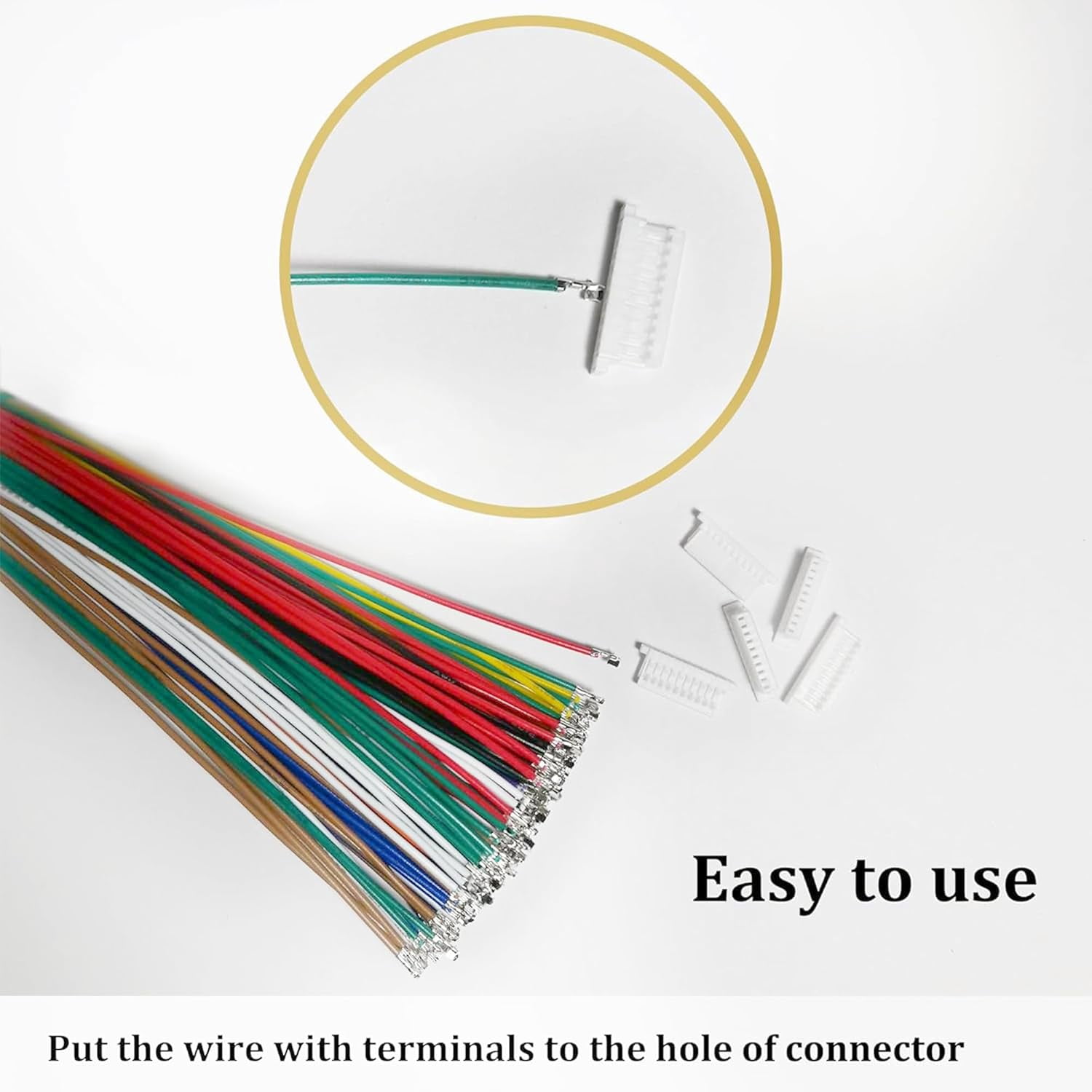 1.0 connector kit, including 3, 4, 5, 6, 7, 8, 9, 10, 12 pin male to male double-headed shell connectors, comes with 28150 pre-pressed cables