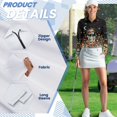 thumbnail image 6 of Yuyamidu Skull Long Sleeve Golf Shirt for Women Colorful Flowers Tennis Tops Running Shirt Fall Winter Sports Athletic Shirt Size M, 6 of 8