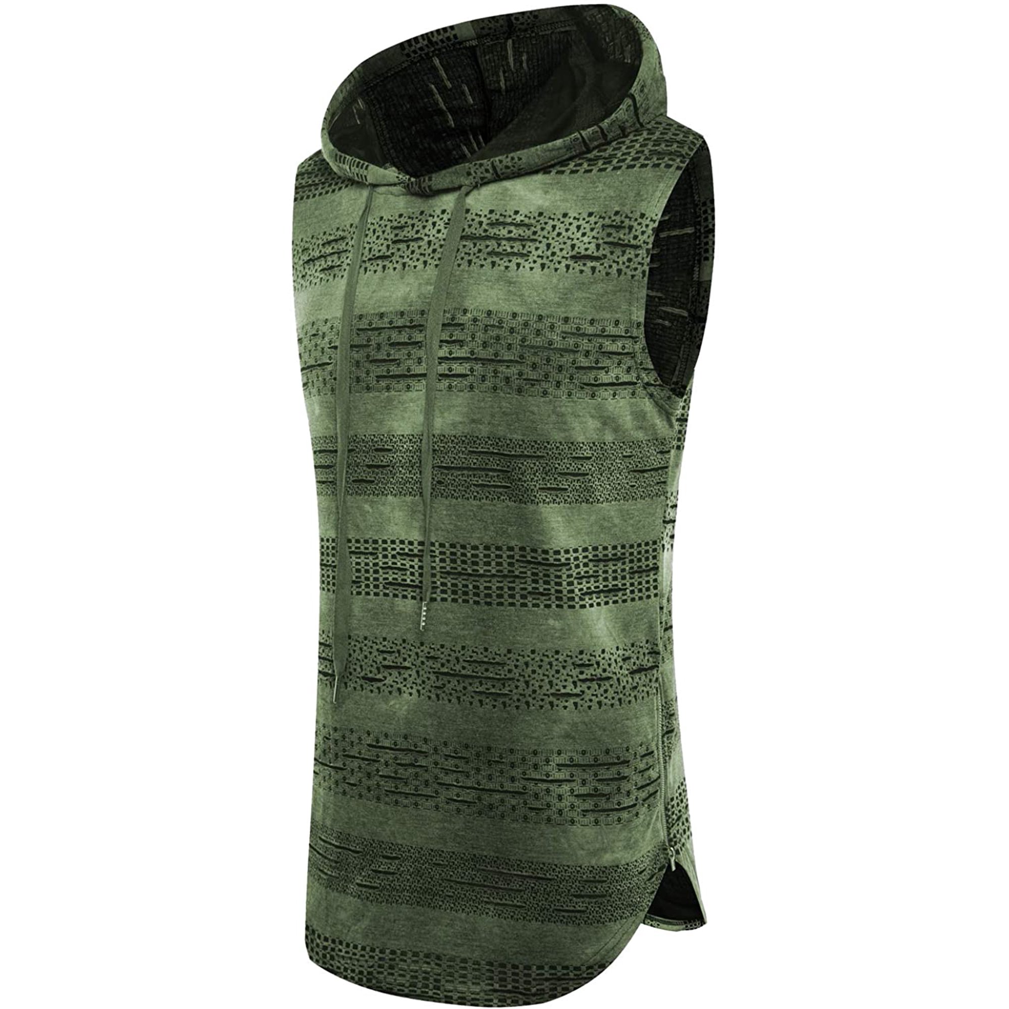 Mens Casual Hipster Hip Hop Sleeveless Hoodie Longline Tank-Top T Shirt  Side Zipper | Walmart Canada