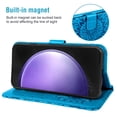 thumbnail image 3 of Asuwish Compatible with Samsung Galaxy S23 FE 5G Wallet Phone Case and Tempered Glass Screen Protector Flip Credit Card Holder Stand Mandala Flower Cell Cover for S 23 EF S23FE 23S Women Men Blue, 3 of 9