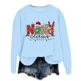 thumbnail image 4 of FYEGRE Chandail Sans Capuche pour Femmes, Col Rond, Manches Longues, Doux, Décontracté, Athlétique, Confortable, pour les Vacances, Bleu, Taille g, 4 of 4