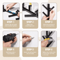 thumbnail image 5 of Gumnay 2 Pack Wall Mounted Coat Rack, 37.8" Black Metal Coat and Hat Hooks, 5 of 8