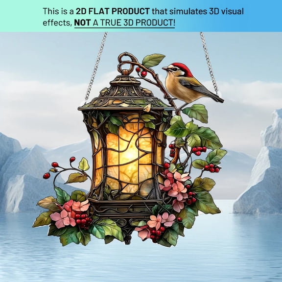 Uandlove Large Acrylic Wind Spinner, Garden Wind Catcher Outdoor Decor, Porch Hanging Ornament & Window Decoration, Weather-Resistant Sun Catcher with Chain for Patio Yard Gift