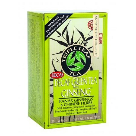 Triple Leaf Tea Green Tea With Ginseng - Decaffeinated - 20 (Best Green Tea Products)