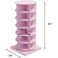 thumbnail image 2 of 6-Tier Rotating Shoe Rack Tower 360, Free Standing Shoe Tower & Spinning Shoe Rack Tower Fit 24 Pairs of Shoes, Lazy Susan Rotating Shelf & Shoe Carousel for Entryway,Living Room (Pink, 6-Tier), 2 of 14