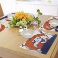 thumbnail image 4 of Ambesonne Hunting Place Mats Set of 4, Cocker Dog and Ducks, Standard Size, Dark Blue Orange White, 4 of 6
