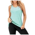 thumbnail image 2 of Tank Tops for Women Workout Sleeveless Athletic Tank Tops Crewneck Basic Undershirt Running Yoga Active Shirts Plus Size Racerback Breathable Tee, 2 of 4