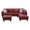 Red, variant on Pemberly Row L Shaped Denim Couch w/ Storage Ottoman(Pillows Included)