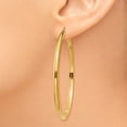 thumbnail image 3 of 14k Yellow Gold Hoop Earrings Round, 3 of 8