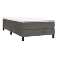thumbnail image 3 of Dark Gray Twin Bed Frame - Upholstered Platform Bed - No Mattress - Modern Bedroom Furniture - Sturdy Wood Slat Support - US Only, 3 of 9