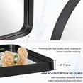 thumbnail image 2 of ANDY STAR 24 x 38 Inch Wall Mounted Metal Frame Arched Vanity Mirror, Black, 2 of 11