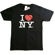 I Love NY New York Short Sleeve Screen Print Heart T-Shirt Black Small
