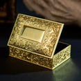 thumbnail image 1 of Vintage Style Jewelry Storage ContainerRetro Trinkets Organizer Case - Golden, as described, 1 of 8