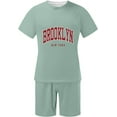 thumbnail image 4 of Mens Casual 2 Piece Outfits Hawaiian Summer Crew Neck Sport Shorts Set Graphic Print Muscle Shorts Tracksuit Set With Pockets, 4 of 5