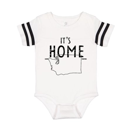 

Inktastic It s Home- State of Washington Outline Distressed Text Gift Baby Boy or Baby Girl Bodysuit