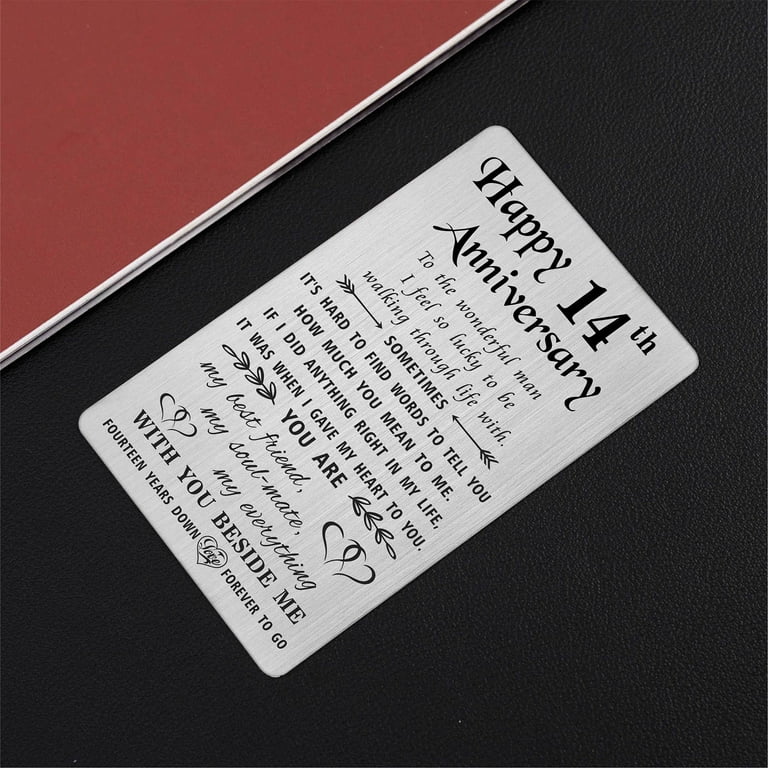 Metal Wallet Insert Card For Husband Boyfriend Anniversary - Temu