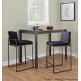 thumbnail image 2 of Fuji High Back Counter Stools for Kitchen Counter, Counter Height Chairs, Bar Stools Set of 3 with Backs, Counter Stools Set of 3 Black, Bar Stools Set of 3 Counter Height (Black Velvet), 2 of 6