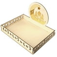 thumbnail image 6 of Weloille Wooden Artistic Eid Mubarak Party Serving Tableware Tray Display Wood Decoration, 6 of 7