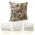 thumbnail image 4 of Nawypu  Rustic Daisy Board Pillow Covers White Sunflowers on Vintage Style Wood Plank Throw Pillowcases with Hidden Zipper for Couch Cushion Sofa Bedroom Home Decoration, 4 of 5