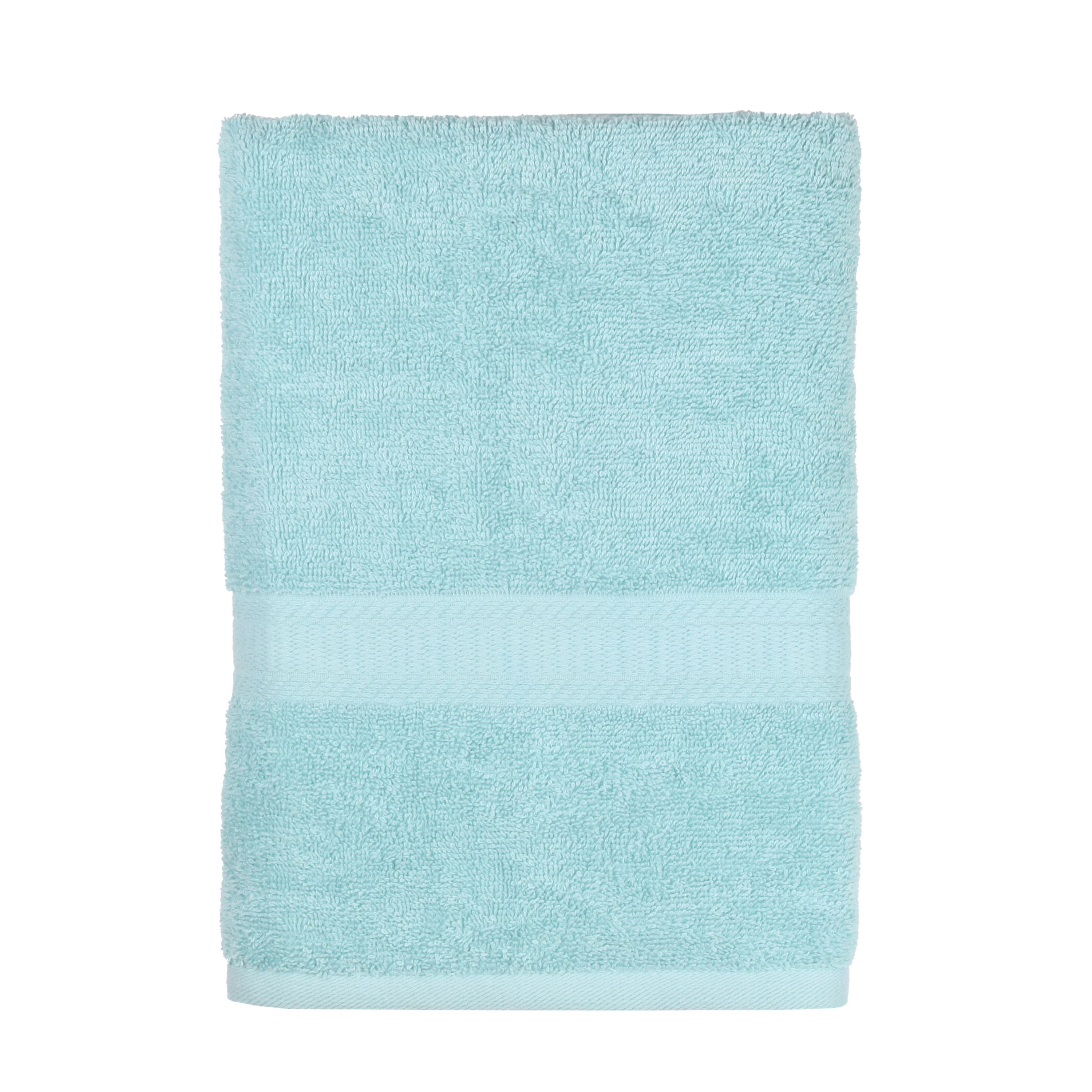Mainstays Basic Bath Sheet,Soft 100% Cotton and Highly Absorbent Bath Sheet, Aqua