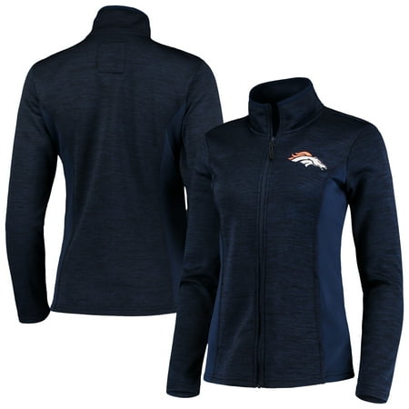 Women's G-III Sports by Carl Banks Navy Denver Broncos Space Dye Full-Zip Jacket