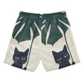 thumbnail image 7 of FORMRS Boys Swim Trunks Quick Dry Mesh Liner Boardshorts Sizes XS-XL, Black Cat Plants, 7 of 7