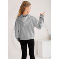 thumbnail image 3 of Hotiary 7-14Y Girls Casual Half Ziper Hoodies Long Sleeve Solid Color Pullover Sweatshirts With Thumb Hole, 3 of 8