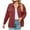 Wine Red, variant on XFLWAM Womens Corduroy Shirts Jacket Casual Snap Button Oversized Long Sleeve Plain Shackets Coats