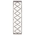 thumbnail image 2 of SAFAVIEH Carmella Christopher Geometric Polyester Shag Runner Rug, Cream/Gray, 2'2" x 8', 2 of 10