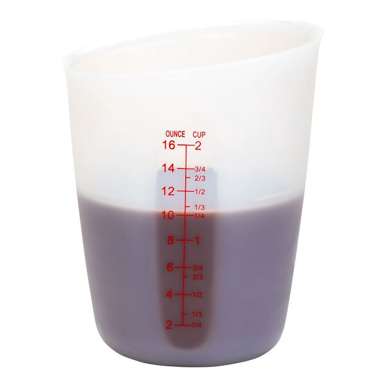 Mixing cup, silicone, white, (4) 1/3 ounce and (2) 1/2 ounce cups
