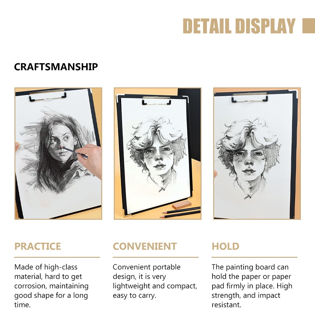 FENGGUIQU 2-Pack Sketch Clipboards for Artists, Students, and Professionals, High Strength Drawing Boards