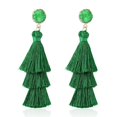 thumbnail image 1 of 1 par de pendientes de borla coloridos para mujer-pendientes de borlas en capas-pendientes de moda lineales escalonados, 1 of 5