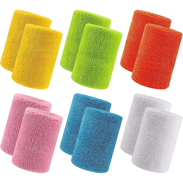 Muñequera Muñequera deportiva Bandas deportivas de algodón para el sudor para hombres y mujeres Bandas absorbentes para gimnasio Correr Deportes Tenis Ejercicio Baloncesto Muñeca S