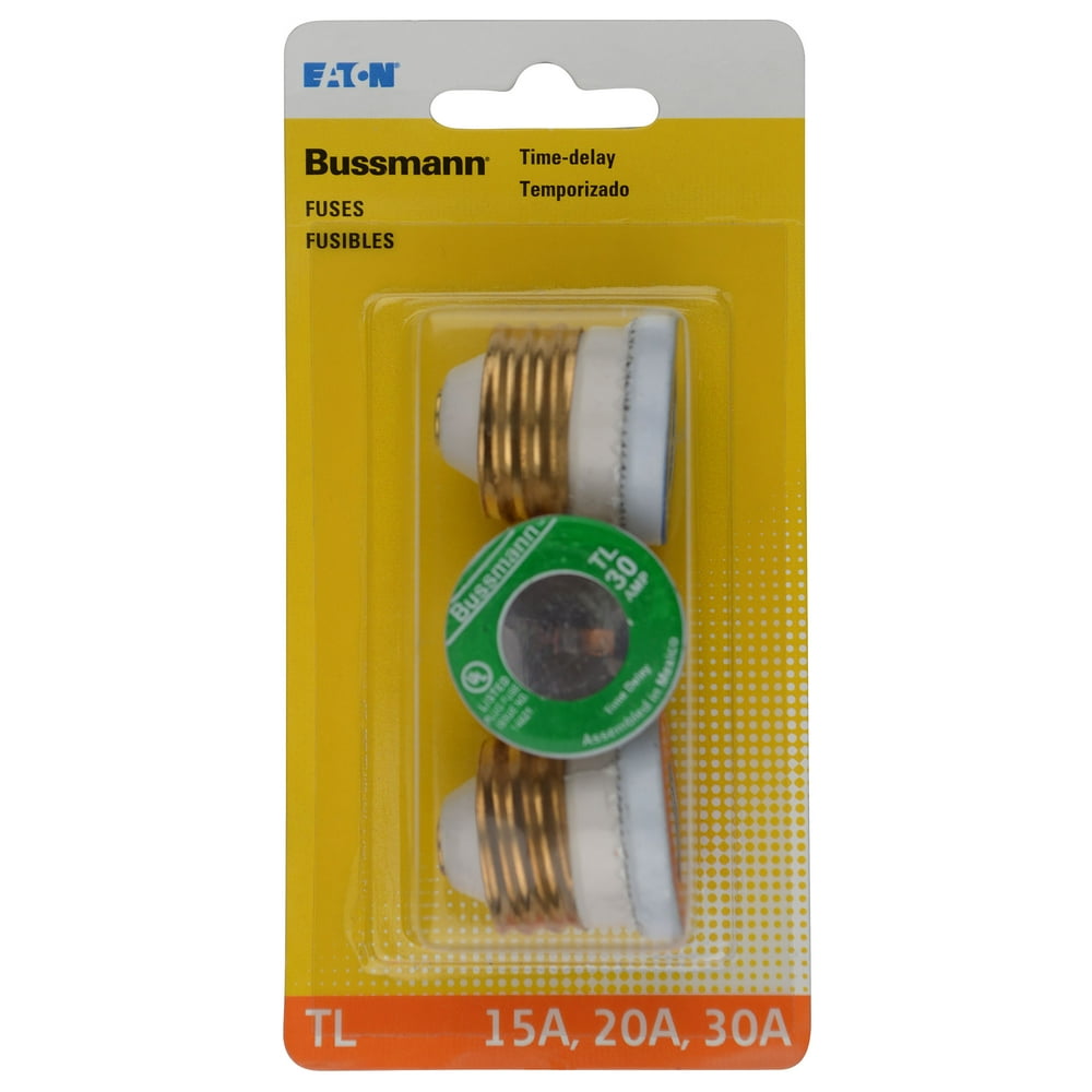 Bussman Series Fuses TL Plug Assorted Fuse Pack 15A, 20A, and 30A