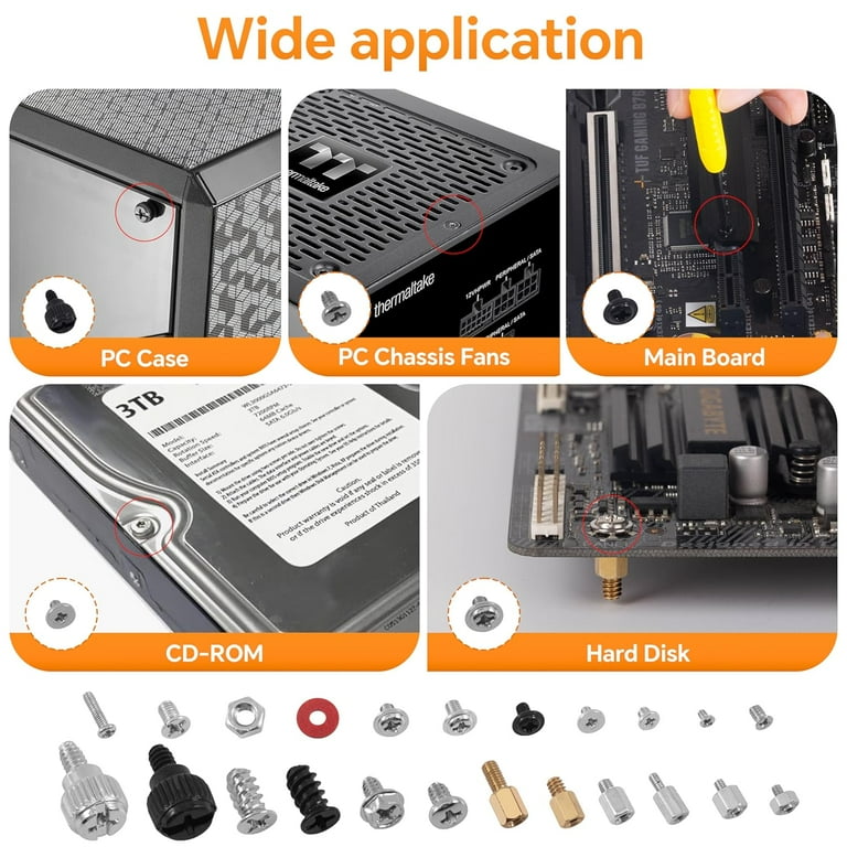 HQVOIC PCIe NVMe M.2 SSD Mounting Screws Kit, 150pcs - Walmart.com