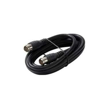 12ft F-F RG59 Quick Connector Patch Cable Black