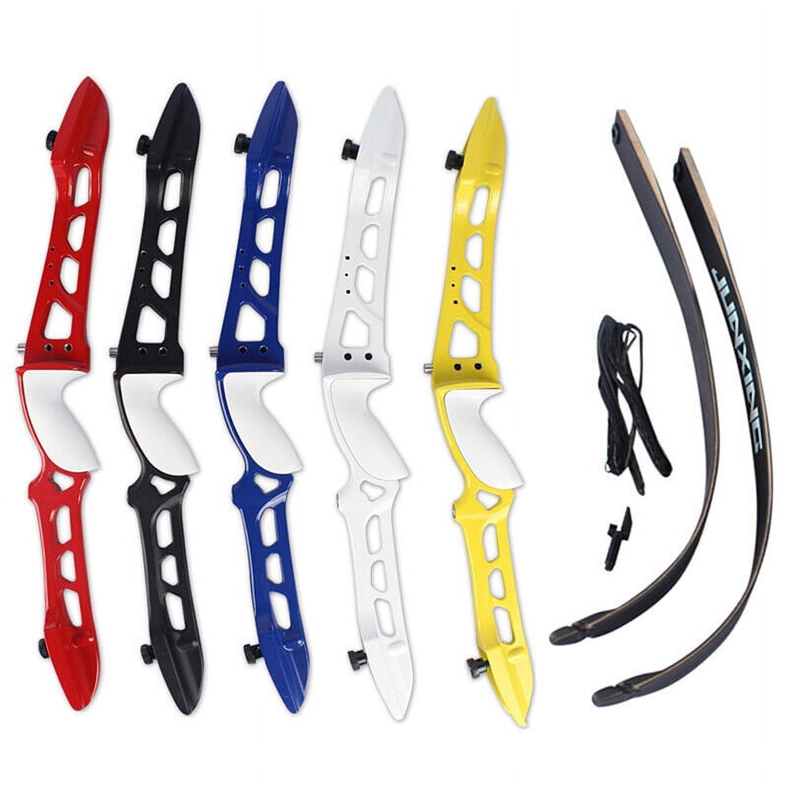 68 inch Recurve Bow Takedown 18-40lb Aluminum Riser Archery Target Hunting Shooting F158（white）