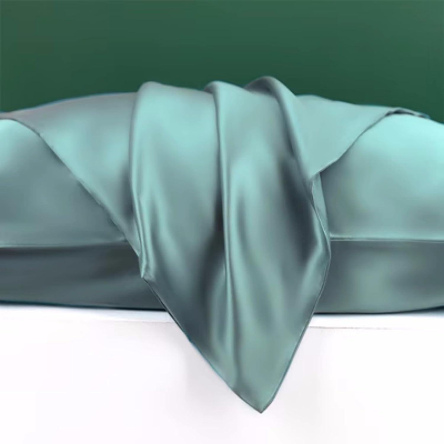 19 Momme Mulberry Silk Pillow Cases for Hair and Skin Made in USA- White Silk Pillowcase-16A Grade Real Silk, Anti Acne Pillowcase, Zipper Closure, Anti Wrinkle, Anti Aging