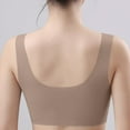 thumbnail image 4 of Women's Seamless Sports Vest Bra Thin Wireless Lingerie, Wide Shoulder Strap Gathering Underwear, No Steel Ring Comfort Bralette, Breathable Lifting Fitness Top, Smooth Full Coverage Workout Bra, 4 of 6