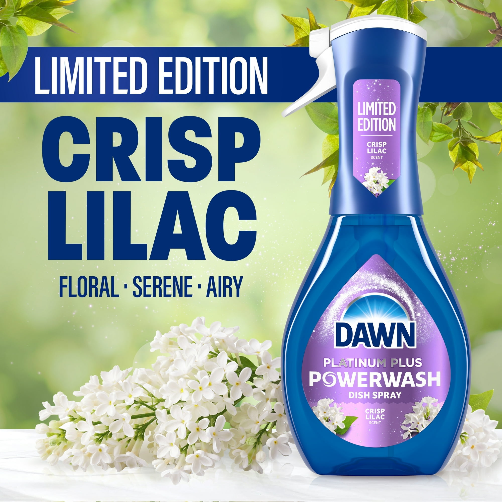 4 Bottle of Dawn Powerwash Spray, Dish Soap, Dishwashing Liquid, Crisp Lilac, 1 Starter Kit, 16 Fl Oz