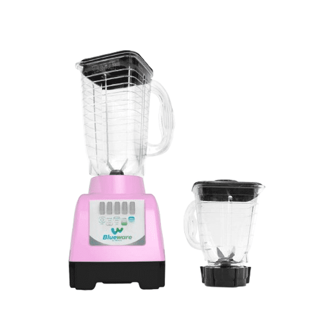 Licuadora Blueware 400W 2 Velocidades con 2 Vasos 1.2L y 750ml Función Pulso Rosa