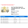thumbnail image 2 of Auto Trans Master Repair Kit - Compatible with 1978 - 1981 Ford Fairmont 1979 1980, 2 of 2