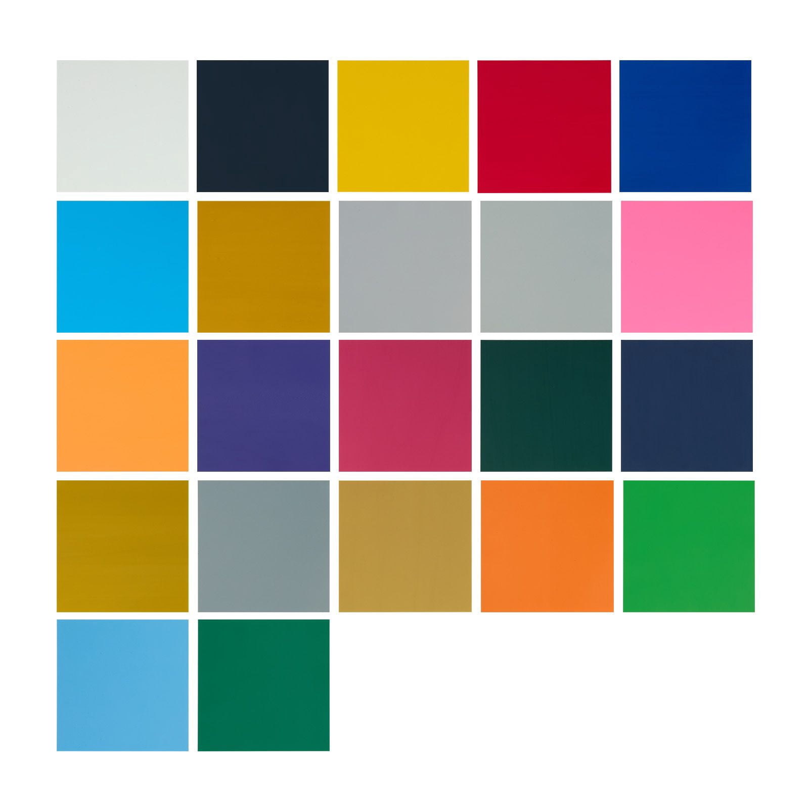 Heat Transfer Vinyl 30-Pack 12x12 Inch, Glossy Finish 22 Colors, PVC with Heat-Activated Adhesive, Strong Adhesion, Machine Compatible for T-Shirt and Fabric DIY