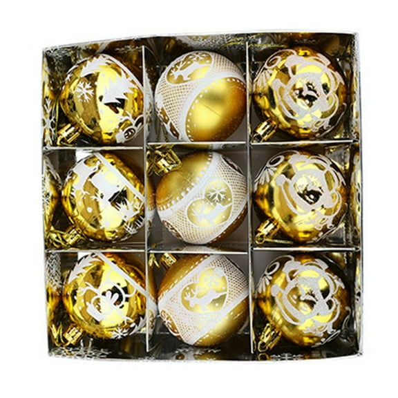 Christmas Hanging Balls 9 Pcs for Xmas Tree Home Party Decoration Ornaments
