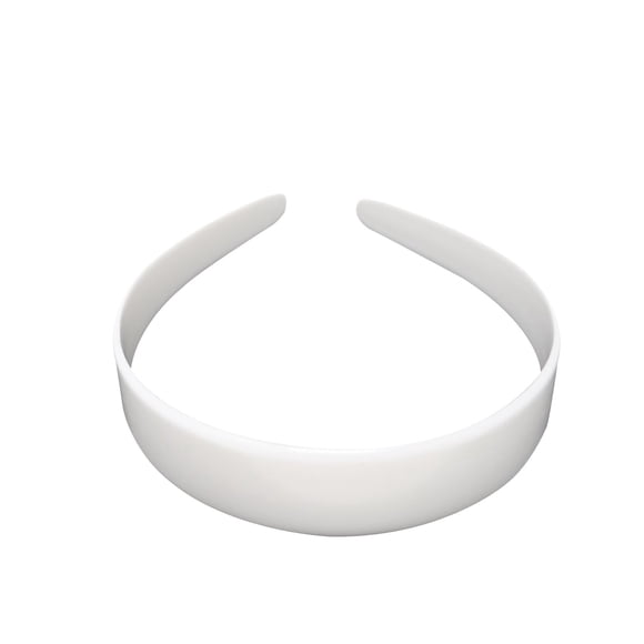 Honbay 10 diademas de plástico semiacabadas de 0.984 in, 1 pulgada, para manualidades, color blanco