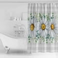 thumbnail image 2 of Shower Curtain Daisy Flower Eucalyptus Leaf Waterproof Shower Curtain Set with Hooks for Bathroom Showers,Stalls and Bathtubs,66x72In Farmhouse Gray Buffalo Plaid, 2 of 8