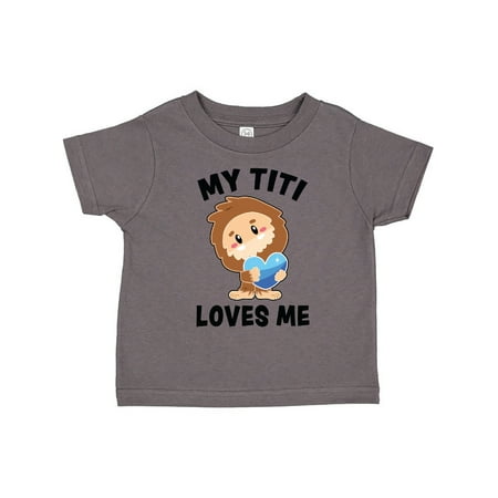 

Inktastic Cute Bigfoot My Titi Loves Me Gift Toddler Boy Girl T-Shirt