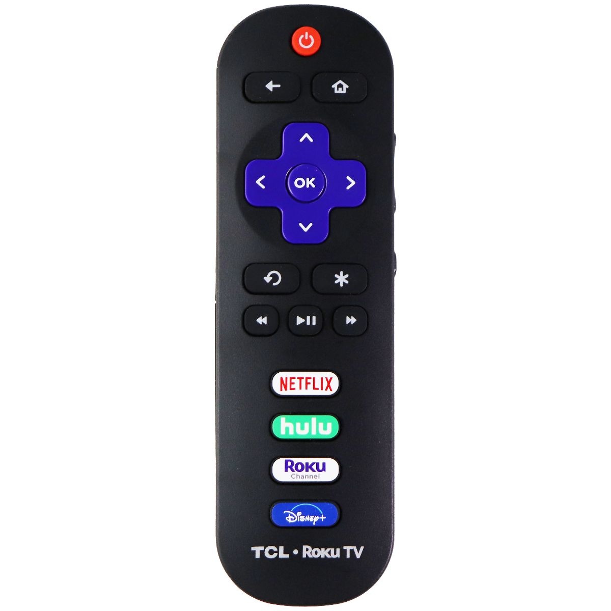 TCL Remote Control (TCLRMTSC201) w/ Netflix/Hulu/Disney+ Keys for TVs